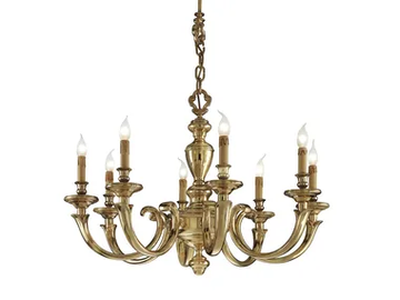 AMOS 260/8 - Polished Brass chandelier by Possoni Illuminazione - view 2